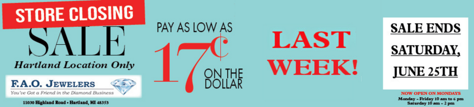 F.A.O. Last Week Banner