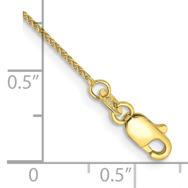 10k .85mm Spiga Chain Anklet - Image 2