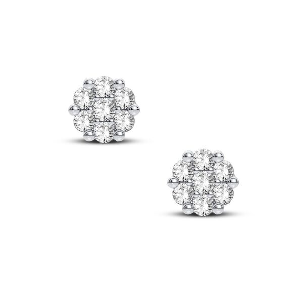 14K 0.09CT Diamond Earring - Image 2