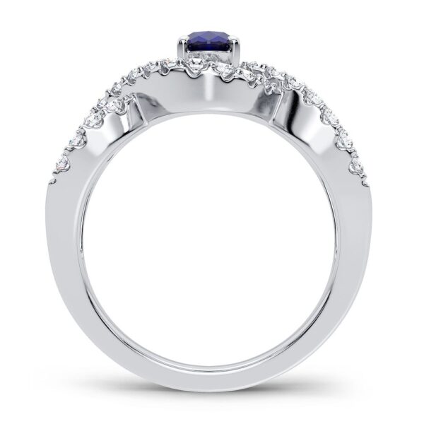 14K 0.50CT Diamond Sapphire Ring - Image 3