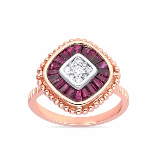 14K 0.13CT Diamond Ruby Ring