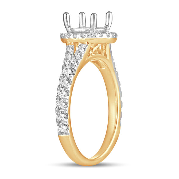14K 0.58CT Diamond semi-mount ring - Image 2