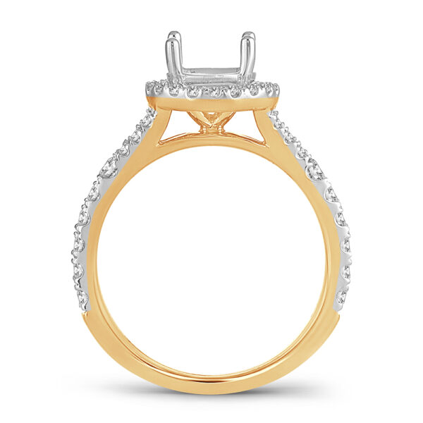 14K 0.58CT Diamond semi-mount ring - Image 3