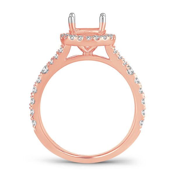 14K 0.58CT Diamond semi-mount ring - Image 3
