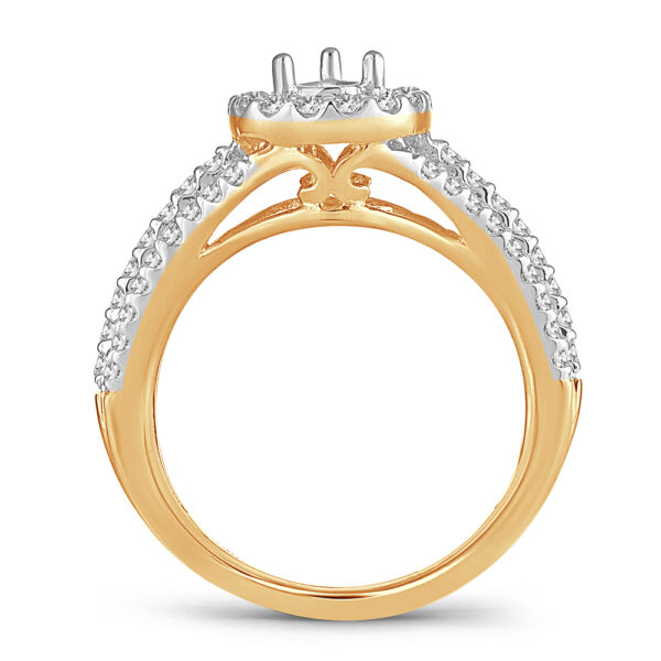 14K 0.75CT Diamond semi-mount ring - Image 3