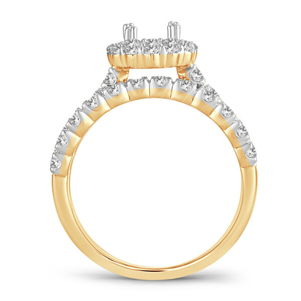 14K 1.00CT Diamond semi-mount ring - Image 3