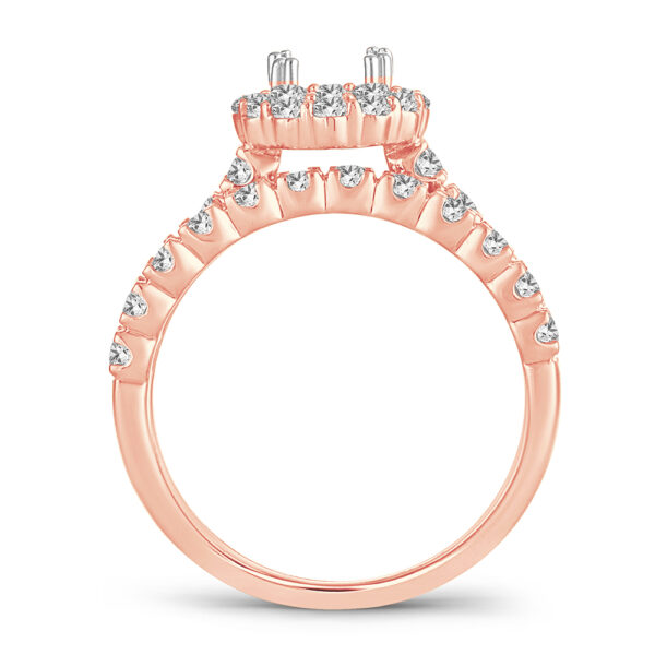 14K 1.00CT Diamond semi-mount ring - Image 3