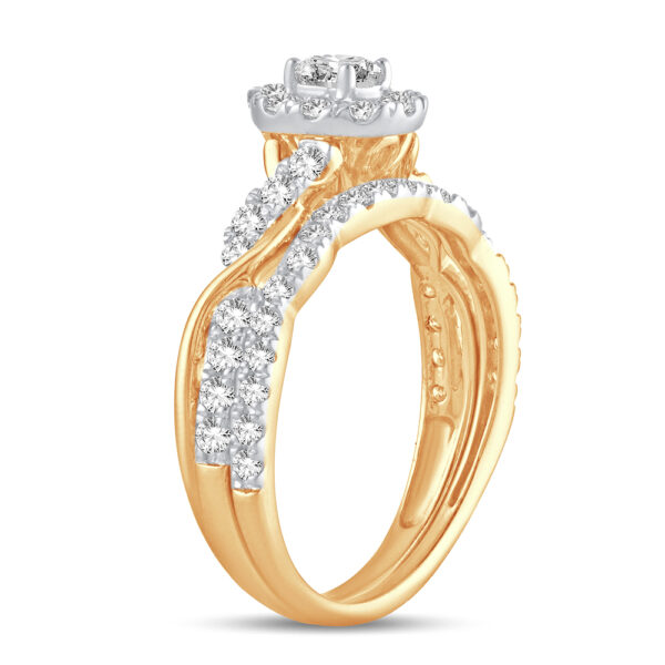 14K 1.00CT Fancy Cut Bridal Ring - Image 2