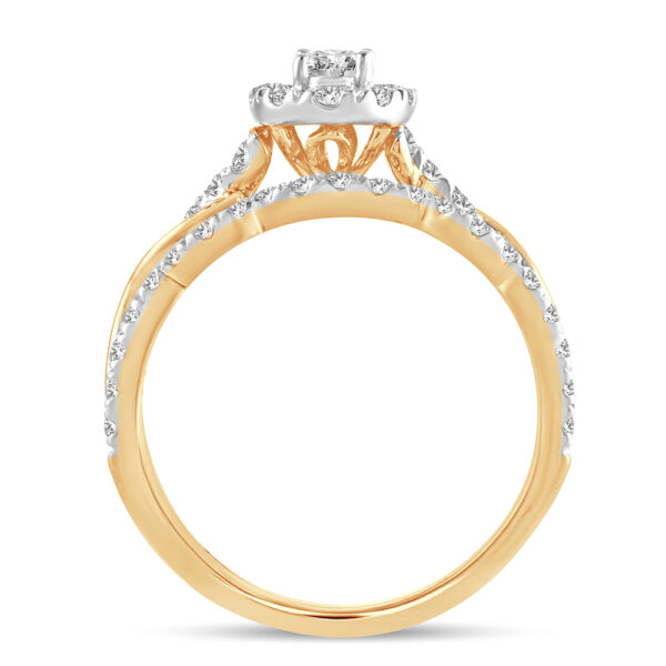 14K 1.00CT Fancy Cut Bridal Ring - Image 3