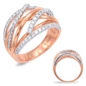 Rose & White Gold Fashion Ring