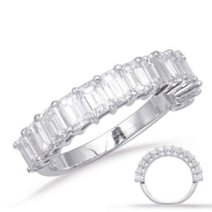 Emerald cut Diamond Band
