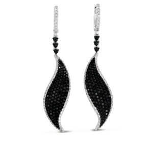White & Black Diamond Earring