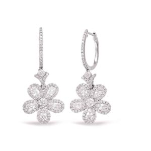 White Gold Diamond Hoop Earring
