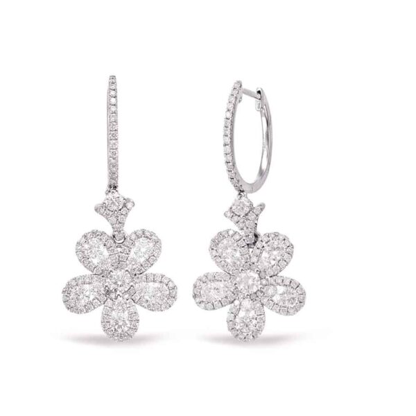 White Gold Diamond Hoop Earring