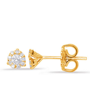 Three Prong Earring Setting .20ct