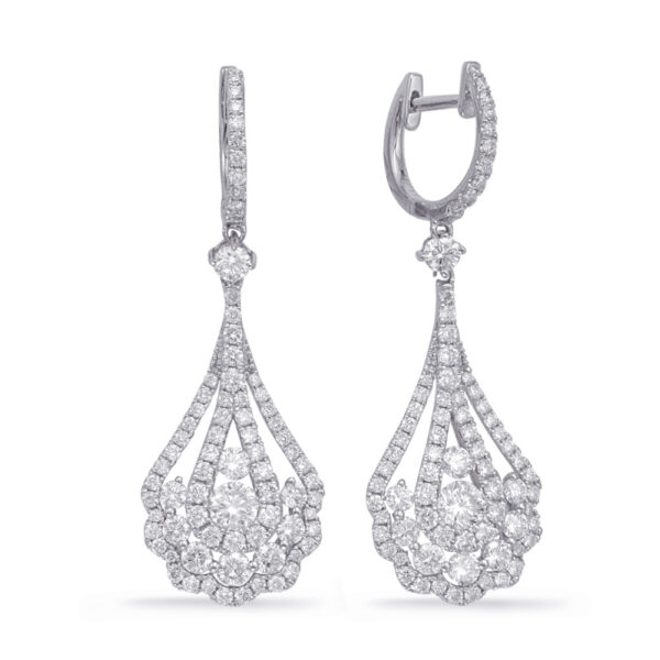 White Gold Diamond Earring