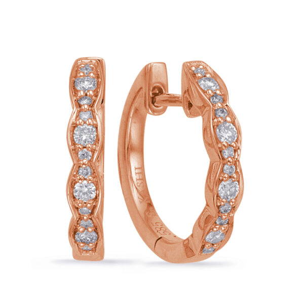 Rose Gold Huggie Earring