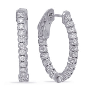 .65 inch Securehinge Oval Hoop Earring
