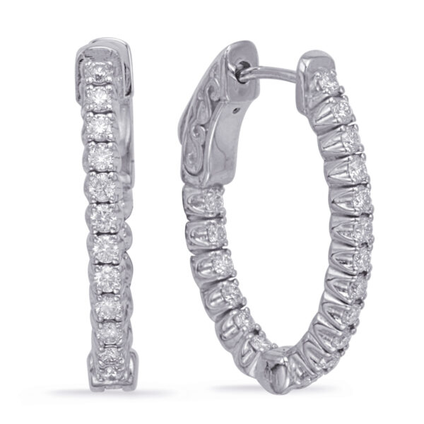 .65 inch Securehinge Oval Hoop Earring