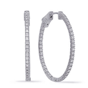 1.25 Inch Oval Securehinge Hoop EarrIing