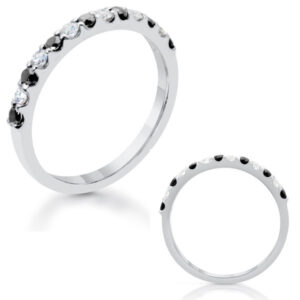 White Gold & Black Diamond Matching Band