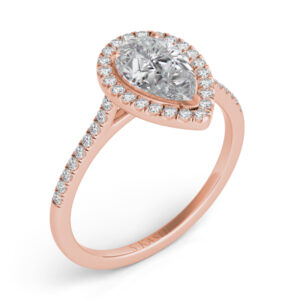 Rose Gold Halo Engagement Ring