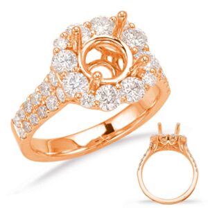 Rose Gold Halo Engagement Ring