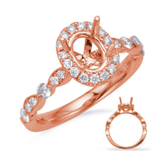 Rose Gold Halo Engagement Ring