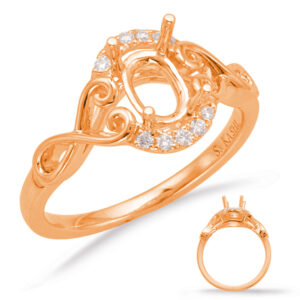 Rose Gold Halo Engagement Ring
