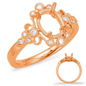 Rose Gold Halo Engagement Ring