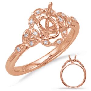 Rose Gold Halo Engagement Ring