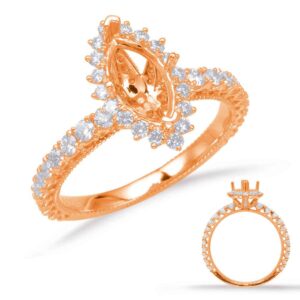 Rose Gold Halo Engagement Ring