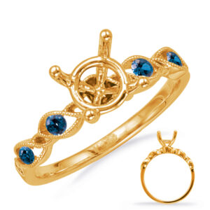 Yellow Gold Engagement Ring with Sapp