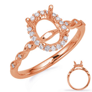 Rose Gold Halo Engagement Ring