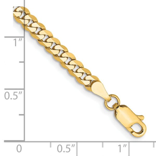 14k 3.9mm Flat Beveled Curb Chain - Image 2