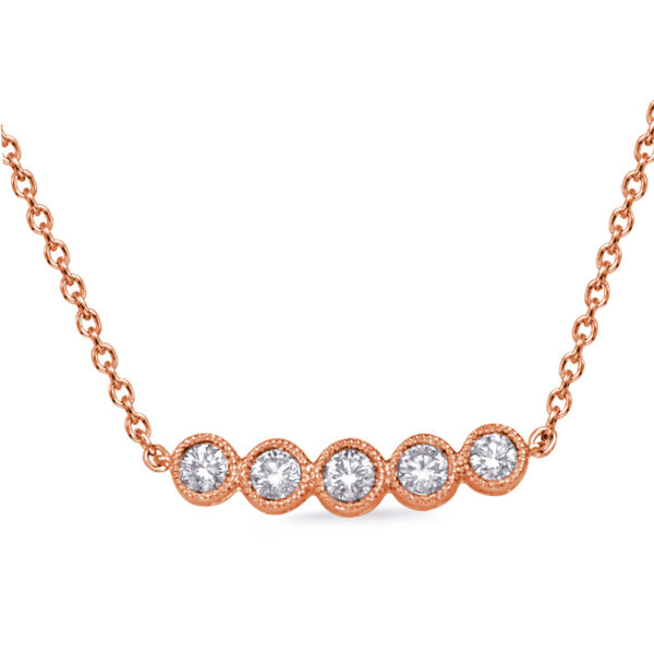 Rose Gold Diamond Necklance