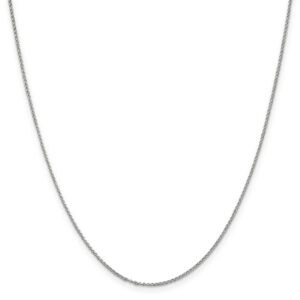 14k White Gold 1.15mm Rolo Pendant Chain