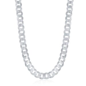 Sterling Silver 6.25mm Cuban Chain - Rhodium Plated