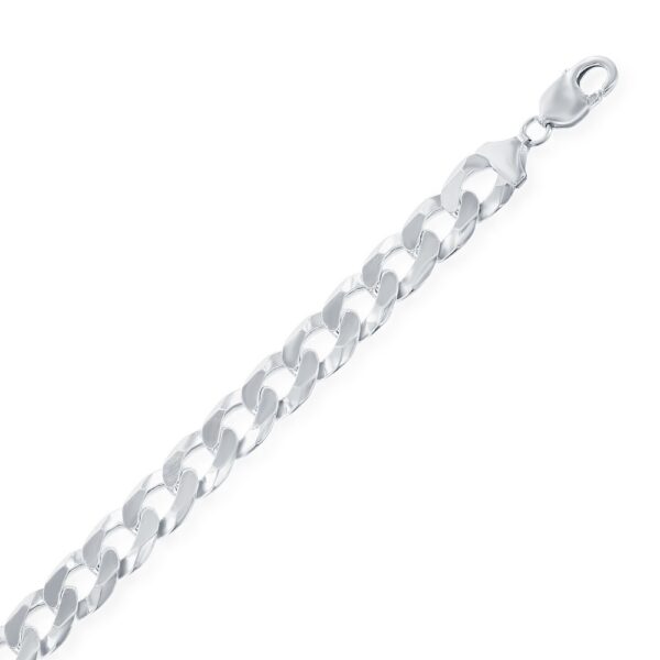 Sterling Silver 13.8mm Cuban Chain - Rhodium Plated - Image 2