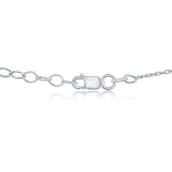 Sterling Silver, 1.9mm Diamond-Cut Cable Chain w/Lobster Lock - Rhodium Plated - Image 3
