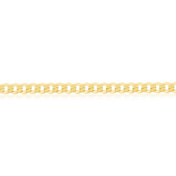 Sterling Silver 5mm Cuban Anklet - Gold Plated - Image 2