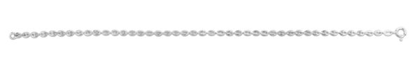 Silver Puffed Mariner Anklet - Image 2