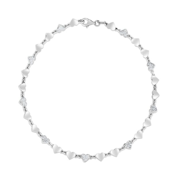 Silver Heart Chain Anklet
