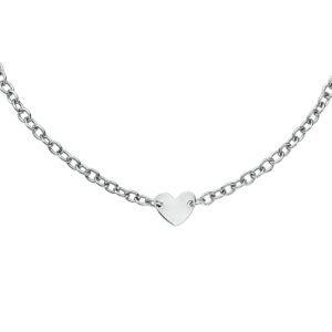 Silver Heart Tag Necklace
