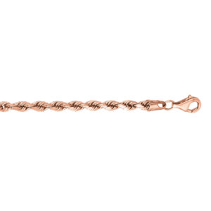 14K Gold 24" 3.8mm Diamond Cut Royal Rope Chain