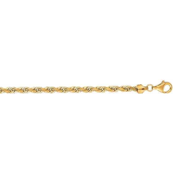 14K Gold 20" 5mm Diamond Cut Royal Rope Chain