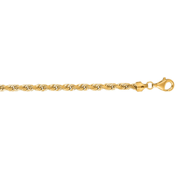 14K Gold 26" 5.4mm Diamond Cut Royal Rope Chain